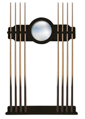 Black Cue Rack, Wall Rack, Billiard Accessories, Pool Table Cue Rack with Black Finish