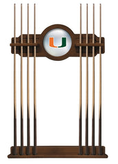 University of Miami Cue Rack with Chardonnay Finish