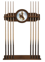 University of Wyoming Cue Rack with Chardonnay Finish