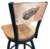 Detroit Red Wings L038 Laser Engraved Bar Stool by Holland Bar Stool