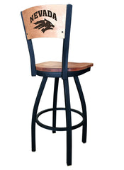 University of Nevada Reno Wolf Pack L038 Laser Engraved Bar Stool by Holland Bar Stool