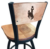 Wyoming Cowboys L038 Laser Engraved Bar Stool by Holland Bar Stool