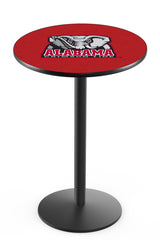 L214 Black Wrinkle Alabama Crimson Tide Elephant Pub Table by Holland Bar Stool Company