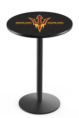 L214 Black Wrinkle Arizona State Sun Devils Fork Pub Table by Holland Bar Stool Company