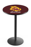 L214 Black Wrinkle Arizona State Sun Devils Sparky Pub Table