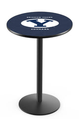 L214 Black Wrinkle BYU Cougars Pub Table
