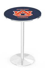 L214 Chrome Auburn Tigers Pub Table