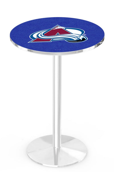 L214 Chrome Colorado Avalanche Pub Table