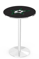 L214 Chrome Columbus Blue Jackets Pub Table