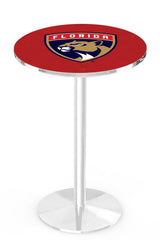 L214 Chrome Florida Panthers Pub Table