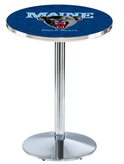 L214 Chrome University of Maine Black Bears Pub Table