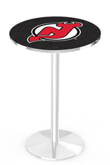 L214 Chrome New Jersey Devils Pub Table