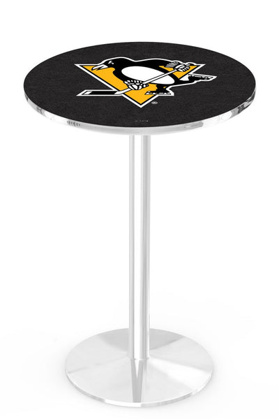 L214 Chrome Pittsburgh Penguins Pub Table