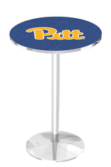 L214 Chrome Pittsburgh Panthers Pub Table by Holland Bar Stool Company
