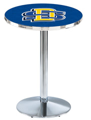 L214 Chrome South Dakota State Jackrabbits Pub Table by Holland Bar Stool Company