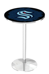 Seattle Kraken L214 Chrome Pub Table by Holland Bar Stool Company