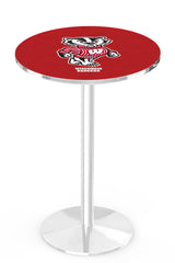 L214 Chrome Wisconsin Badgers Pub Table