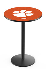 L214 Black Wrinkle Clemson Tigers Pub Table by Holland Bar Stool Company
