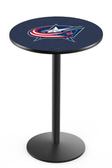 L214 Black Wrinkle Columbus Blue Jackets Pub Table