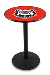 L214 Black Wrinkle Georgia Bulldogs Pub Table by Holland Bar Stool Company