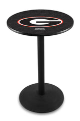 L214 Black Wrinkle Georgia Bulldogs G Pub Table by Holland Bar Stool Company