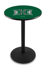 L214 Black Wrinkle Hawaii Rainbow Warriors Pub Table