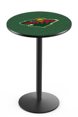 L214 Black Wrinkle Minnesota Wild Pub Table