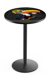 L214 Black Wrinkle Notre Dame & Guinness Beer Toucan Pub Table