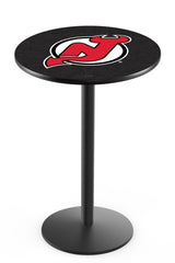 L214 Black Wrinkle New Jersey Devils Pub Table