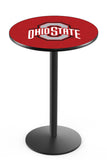 L214 Black Wrinkle Ohio State Buckeyes Pub Table