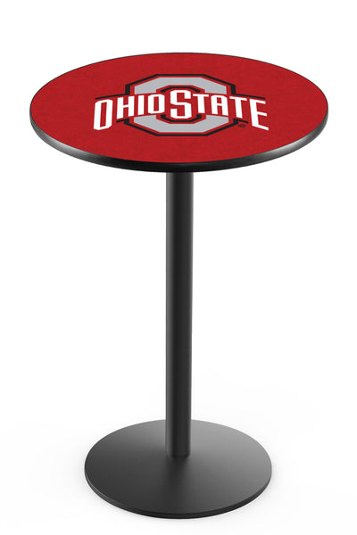 L214 Black Wrinkle Ohio State Buckeyes Pub Table