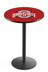 L214 Black Wrinkle Ohio State Buckeyes Pub Table by Holland Bar Stool Company