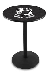 L214 Black Wrinkle United States POWMIA Pub Table | POWMIA VFW Pub Tables