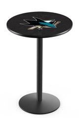 L214 Black Wrinkle San Jose Sharks Pub Table