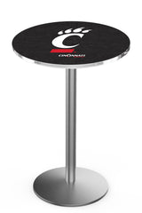 L214 Stainless Cincinnati Bear Cats Pub Table by Holland Bar Stool Company