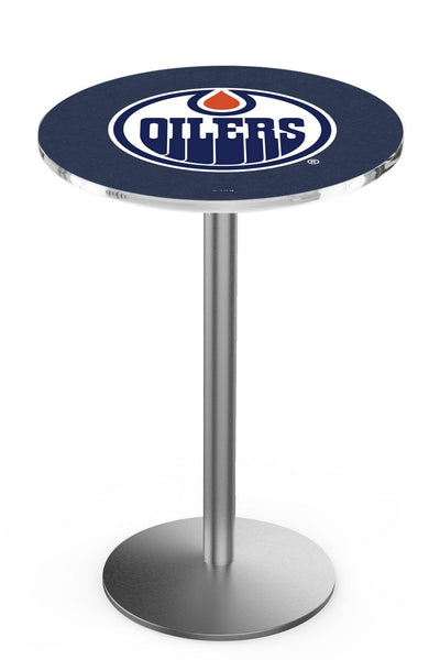 L214 Stainless Edmonton Oilers Pub Table