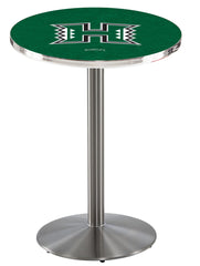 L214 Stainless Hawaii Rainbow Warriors Pub Table