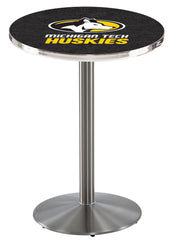 L214 Stainless Michigan Tech University Huskies Pub Table
