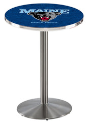 L214 Stainless University of Maine Black Bears Pub Table