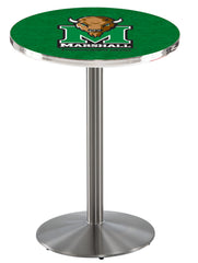 Marshall University Thundering Herd Stainless Steel L214 Officially Licensed Logo Holland Bar Stool Pub Table