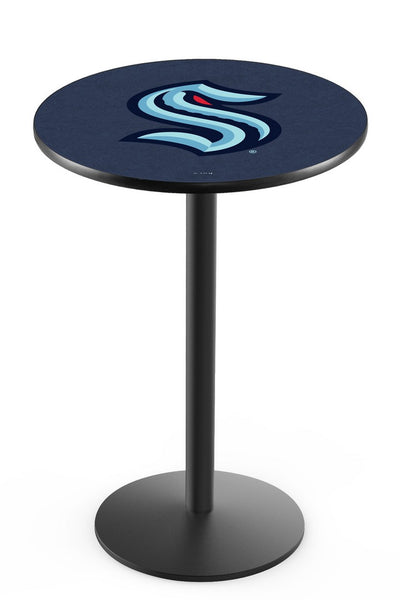 L214 Black Wrinkle Seattle Kraken Pub Table