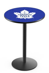 L214 Black Wrinkle Toronto Maple Leafs Pub Table