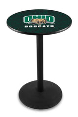 L214 Black Wrinkle Ohio University Bobcats Pub Table