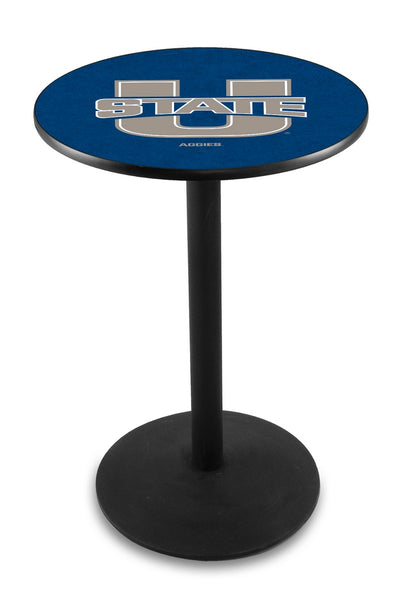 L214 Black Wrinkle Utah State Aggies Pub Table