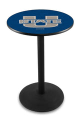 L214 Black Wrinkle Utah State Aggies Pub Table