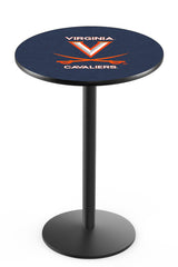 L214 Black Wrinkle Virginia Cavaliers Pub Table by Holland Bar Stool Company