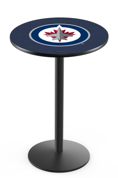 L214 Black Wrinkle Winnipeg Jets Pub Table