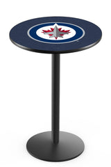 L214 Black Wrinkle Winnipeg Jets Pub Table