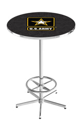 L216 Chrome United States Military Army Pub Table | Army VFW Pub Table