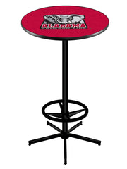 L216 Black Wrinkle Alabama Crimson Tide Elephant Pub Table